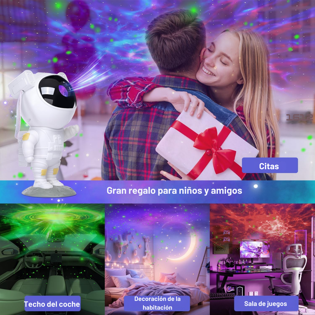 Proyector De Astronauta Luz Galaxia Relajante
